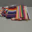 6 Pack Mexican Table Runners 14 x 84 Rainbow Colors Large Boho Mexican Theme Party Decoration for Cinco de Mayo Fiesta Party 6 Serape Table Runner (14 x 84)