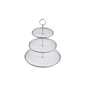 Pampa Bay Salerno 3 Tier Stand (White and Silver)
