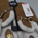 SM New York Brianna Brown Suede Faux Shearling Lined Bit Clogs Mens 9