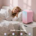 BEICHEN Mini Fridge, 6 Liter/8 Can Skincare Fridge, 110V AC/DC Portable Thermoelectric Cooler & Warmer for Skin Care, Cosmetics, Beverage, Food, Great for Bedroom, Office, Dorm (Pink)
