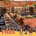 Ctosree 4 Pcs Thanksgiving Porch Banner Sign Happy Fall Y'all Banner Backdrop for Autumn Decoration Home Outdoor Garden Fence Yard Lawn Porch Decor