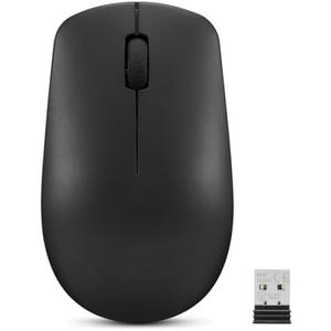 Lenovo 530 Wireless Mouse – Full Size Computer Mouse for PC, Laptop, Windows Computer - 2.4 GHz Nano USB Receiver - Ambidextrous Design - 12 Months Battery Life – Cordless (Raven Black)