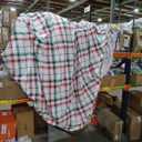 RUVANTI Flannel Sheets Queen Size - 100% Cotton Brushed Bed Sheet Sets - 88 x 101 inch - All Seasons Breathable & Super Soft - Warm & Cozy - 4 Pcs - Red & Green Cross