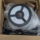 LED Floor Lamp Tall Standing Lamp, Black Modern Torchiere Floor Lamps for Bedroom Living Room Office, Bright Floor Lamp with White Plastic Shade, Bulb Not Included.