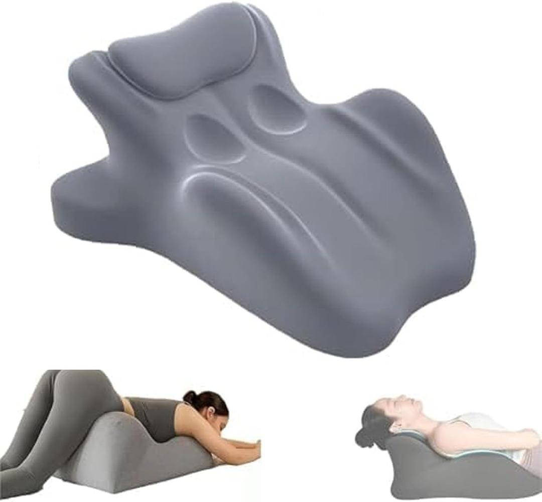 Ergonomic Pillow - Reading Pillow 27 Degree Memory Foam Wedge Pillow for Acid Reflux Relief, Contour Pillow Bed Wedge Pillow for Sleeping, Enhanced Comfort & Pressure Relief