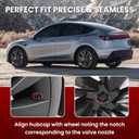 Model Y Wheel Covers 19 inch Juniper Crossflow 2025 2026,19" Swirl Style Matte Black Wheel Hubcaps Compatible with Tesla Model Y Accessories 2025 2026(Refreshed Juniper Only 4PCS)