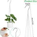 24 Pack 24" 4 Wire Steel Hook Hanger, Pot Hangers for Plants, Wire Plant Hangers for Hanging Baskets, Plant Hanger for Indoor Outdoor Patio Garden Succulents Planters for Home Garden Decor