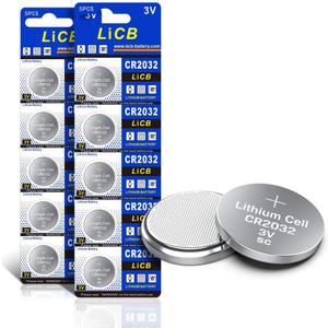 LiCB CR2032 3V Lithium Battery(10-Pack)