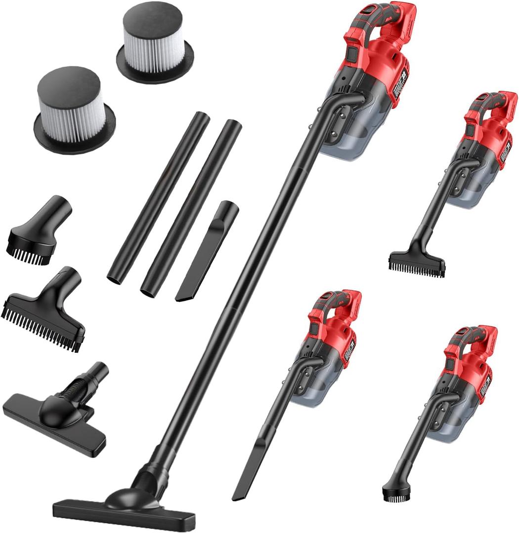 Cordless Vacuum Cleaner for Milwaukee M18 18V Battery, 500W Handheld Vacuum Cleaner with Washable Filter, Portable Stick Vacuum for Floor Carpet Car Hardwood Pet Hair(Battery Not Included)