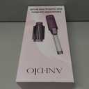Cordless Curling Iron Brush,4 In1,8000mAh,4 Temp Setting,1/1.5 inch Portable Mini Travel Hot Comb,Rechargeable Hair Curler Cordless with 200 Million Negative Ions,Dual Voltage (Purple)