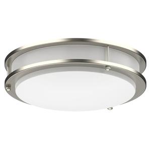 DYMOND LED Ceiling Light Fixture Flush Mount 4000K Natural Daylight Dimmable Surface Mount Brushed Nickel Ceiling Lamp for Kitchen, Hallway, Bathroom, Bedroom, Closet, 2 Pcs (12 inch)