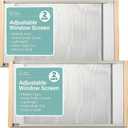 Home Intuition 1-Pack Adjustable Horizontal Window Screen 25-45 inches Wide, 18 Inch High
