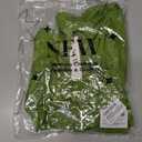 KIFOVEN Womens 2 Pieces Outfit Pleated Side Split Strapless Tube Top Shorts Set Summer Bandeau Going Out Set (Green, S)