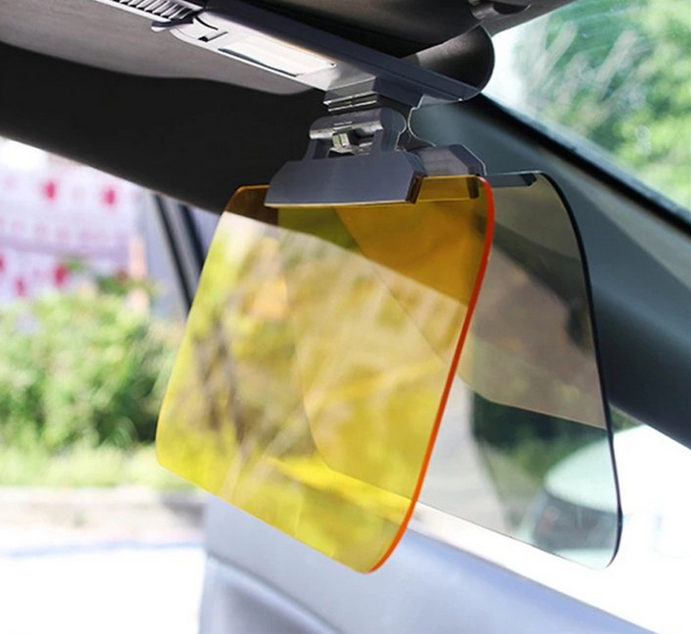 Fauful Car Sun Visor HD Anti Sunlight Dazzling Goggle Day Night Vision Driving Mirror UV Fold Flip Down Clear View