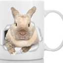 Winston & Bear Rascally Rabbit Mug - Funny Bunny Coffee Mug Easter Gift - Cute Novelty Cup (11oz)