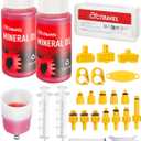 Brake Bleed Kit for Shimano, TEKTRO, TRP Hydraulic Disc Brakes, Mountain Brake Bleed Kit Including High Performance Mineral Oil Brake Fluid. (2*60ml)