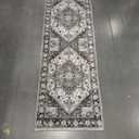 Boho Flannel Rugs Hallway Kitchen Rugs Vintage Floor Carpet Long Rugs Sofa Rugs Anti-Slip Washable Home Deco for Bedroom Hall Lounge