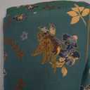 Boho 100% Organic Cotton Muslin Large Throw Blanket 60" x 80" - All Season Rustic Ultra Soft Breathable Floral Bird Blanket for Bed Sofa Couch Chair Bedspread Quilt Gift,-Teal/Green