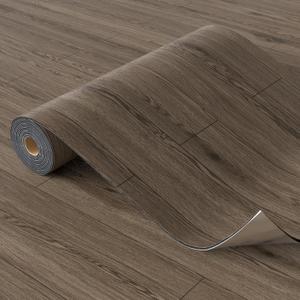 Oxdigi Peel and Stick Vinyl Flooring 2 Rolls 23"x 393"/128 Sq.Ft, Thicken Self Adhesive Vinyl Floor Tiles Wood Plank Flooring Waterproof Wear-Resistant for Any Room, Easy DIY Floor Coverings, Brown