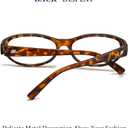 Retro Small Oval Glasses for Women 90s Small Face Blue Light Eyeglasses (A3 Tortoise)