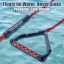 Wakeboard Rope with Handle 75ft, Ski Ropes for Water Skiing Wakesurf Wake Board Surf Floating Boating, Towable Boat Tow Pull Sports Line Thick Tough Watersports Kneeboard Surfboard Jet Accessories