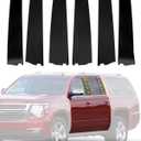 Pillar Trim Molding(6PCS), 2015-2018 GMC Yukon XL/Cadillac Escalade ESV/Chevy Suburban, Front&Rear Door Windshield B/C-Pillar Applique, LH&RH Side, OE#926-241 926-242 926-243 926-244 926-247 926-248