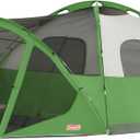 Coleman Evanston Tent with Screen Room Weatherproof Tent Sets Up in 15 Mins Included Rainfly & Carry Bag Made of PFAS-Free Materials, 8-Person