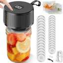 Electric Mason Jar Vacuum Sealer,Upgraded 3-in-1 Handheld Vacuum Sealer for Mason Jars Food Storage Bags & Containers Control,Jars Sealer for Meal Prep Dry Goods & Canning Pickling