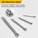 Cotter Pin Assortment Kit 365 Pcs, 304 Stainless Steel 4 Sizes Cotter Pins, Hardware Pins for Automotive Trailer Lawnmower Truck Farm Tractor