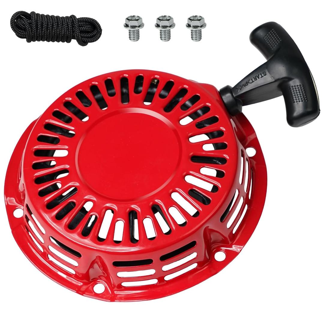 Pull Start Assembly Recoil Starter Fit Honda GX120 GX160 GX200 Pull Starter (Steel Rod Paws) Engine 4/5.5/6.5hp Motor Replace # 28400-ZE1-003ZF 28400-ZH8-013YA with Pull Rope