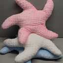 Fumete Starfish Pillow Beach Starfish Shaped Throw Pillows 20'' Stuffed Animal Cute Plush Coastal Decor Ocean Star Pillow Plush Cushion for Bedroom Living Room Sofa Couch(Pink White Blue,3 Pcs)