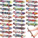 50 Pcs Mini Finger Skateboards,Fingerboards Toy Set,Mini Skateboards Finger Surfboards for Kids Classroom Exchange Gift Birthday Goodie Bag Stuffers