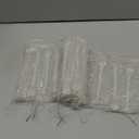 24 Pcs ICY Teardrop Christmas Ornaments 4.72 x 0.59 Inches Frosted Glass Raindrop Clear Christmas Chandelier Crystal Hanging Ornaments for Xmas Tree Decorations Winter Party(White)