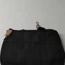 Canvas Tote Bag with Multi-Pocket for Women Large Crossbody Shoulder Handbag Everything Tote Bag with Compartments (Black)
