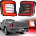 Ram Led License Plate Light Assembly OEM Replacement for 2003-2018 D0dge Ram 1500 2500 3500 White Red OLED Rear License Number Plate Tag Tail Lamp 2pcs