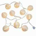 SUNSGNE 8.5Ft Cute White Lantern String Lights, 10 Mini LED Oriental Style White Lanterns Plug in Home & Garden Decorative Lights for Indoor/Outdoor Patio Party Wedding Bedroom Bistro Bar