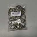 Antique Brass Curtain Rings with Eyelets for Up to 1.0-inch Curtain Rods (Set of 30 PCS Curtain Rings) (1 1/4 inch Inner Diameter)