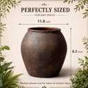 Xuhal 12 Inches Vintage Style Planter with Drainage Hole Boho Rustic Farmhouse Style Flower Pot Large Vase Indoor Outdoor Large Plant Pot for Home Garden Patio Ideal for Artificial Tree Plants