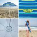 Tommy Bahama 6' UPF 50+ Tilt Beach Umbrella with Integrated Sand Anchor, Wind Vent, and Carry Bag