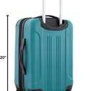 Travelers Club Chicago Hardside Expandable Spinner Luggage, Teal, 22" Carry-On