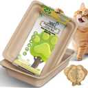 Disposable Litter Box for Cats Large,  2  Pack 17.5X 13.5in Leak-Proof