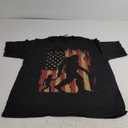 American Flag Bigfoot Dad Fathers Day Sasquatch Fathers Day T-Shirt, Large