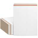 50 Pack 17x21 Rigid Mailers - 550 GSM Thick Self Adhesive Stay Flat Cardboard Envelopes for Shipping, Mailing Photos, Documents (White)