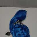 Ebingoo Blue Braided Cosplay Wig for Women + Wig Cap Long Straight Synthetic Costume Wig for Halloween Costume Anime Party