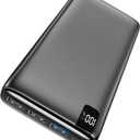IXNINE Power Bank 26800mAh Portable Charger, 22.5W Fast Charging PD QC 3.0 Compact External Battery Pack with LED Display and 4 USB Outputs for Cellphone Tablet (Black)