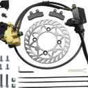 PRO BAT Front Disc Hydraulic Brake Master Cylinder Caliper Assembly + 190mm Disc Brake Rotor + Brake Pads for 50cc 70cc 90cc 110cc 125cc Atomik SSR Apollo Chinese Dirt Bike Pit Bike