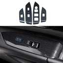 ruihe 4pc Carbon Fiber Color Automobile Door Window Control Panel Cover Trim Fit for Mazda CX-5 CX5 2017 2018 2019 2020 2021 2022 2023 2024 2025 North American Version