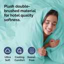Duvet Cover King Size Set - Extra Soft King Duvet Cover 104" x 90" with 2 Pillow Shams - Hotel Luxury, Easy Care & Fade Free w/ Zipper Closures & Ties - All Season, Comfy, Cozy & Breathable (Spa Blue)