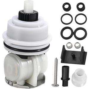 TOVEN-RV RP32104 Shower Cartridge Replacement for Delta Monitor 1700 Series Dual Function Faucets (1998-2005), White Cap Pressure Balanced Valve Assembly Repair Kit