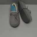 HomeTop Women's Moccasins House Slippers Memory Foam Indoor Outdoor Ladies Shoes (8, Dove Gray)